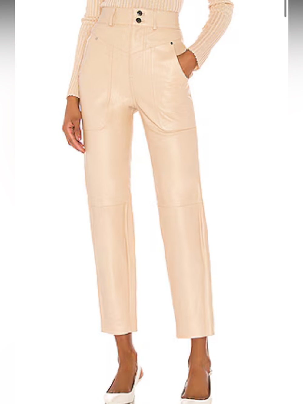 Song of Style Seana Leather Pant in Khaki Size S